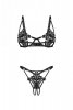 OBSESSIVE Luise Sublim Black komplet 2-cz otwarty